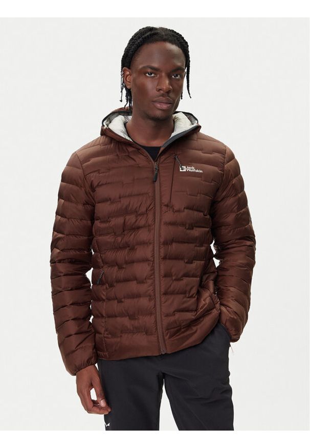 Jack Wolfskin Kurtka puchowa Passamani A61831 Brązowy Regular Fit. Kolor: brązowy. Materiał: syntetyk