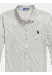 Polo Ralph Lauren Koszula 211941176001 Szary Slim Fit. Typ kołnierza: polo. Kolor: szary. Materiał: bawełna #6