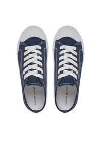 TOMMY HILFIGER - Tommy Hilfiger Trampki Low Cut Lace Up Sneaker T3X9-33324-0890 S Granatowy. Kolor: niebieski. Materiał: materiał