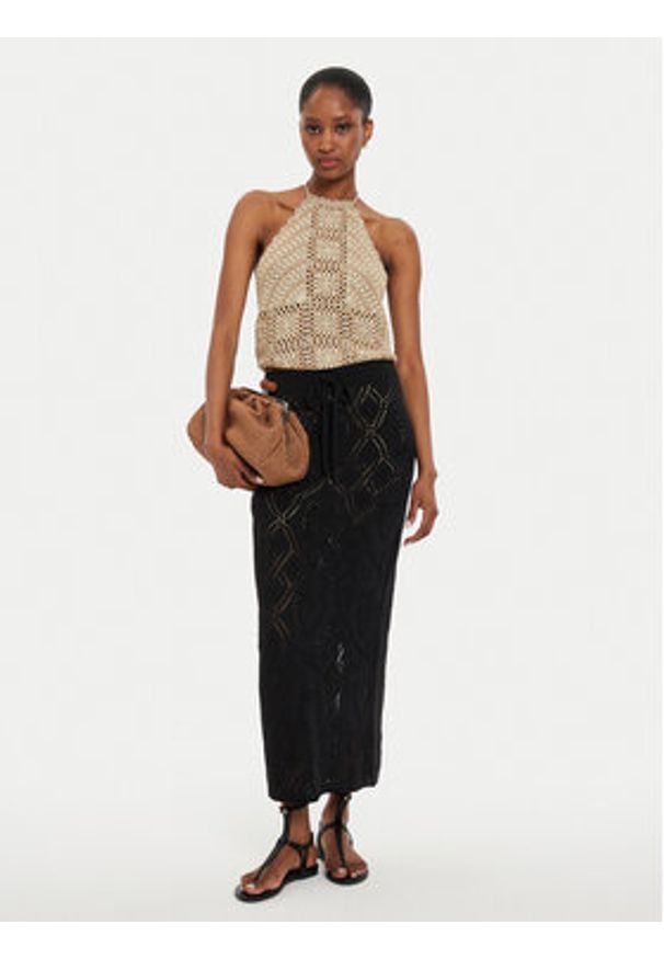 TwinSet - TWINSET Spódnica ołówkowa 242TP3453 Czarny Slim Fit. Kolor: czarny. Materiał: syntetyk