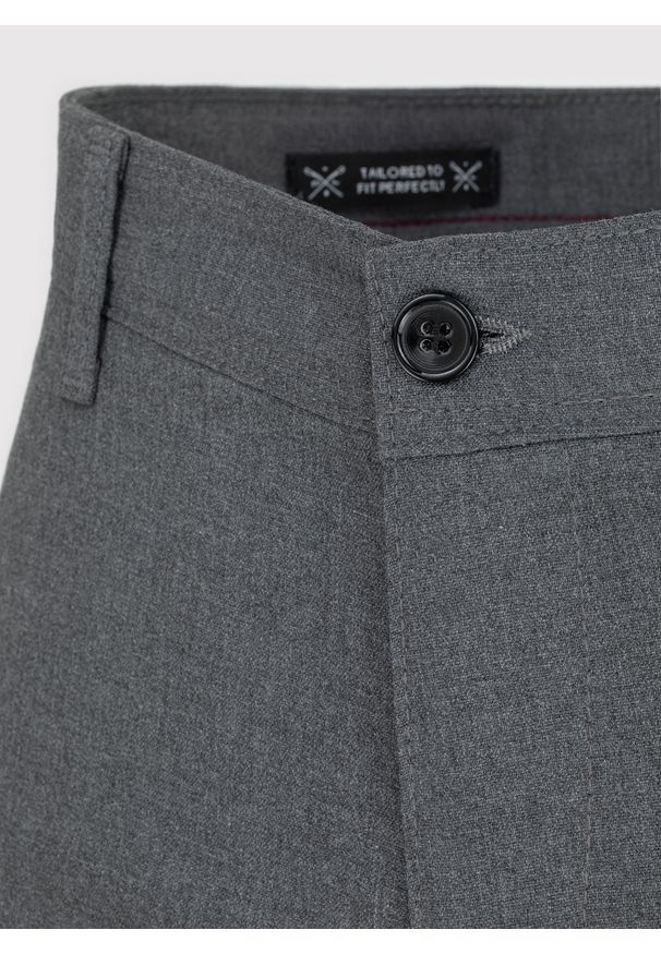 Pako Lorente - PAKO LORENTE – Gładkie szare spodnie. Kolor: szary. Materiał: poliester, wiskoza, elastan. Wzór: gładki. Sezon: wiosna