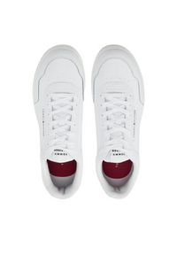 TOMMY HILFIGER - Tommy Hilfiger Sneakersy Th Basket Core Lth Pinperf FM0FM05466 Biały. Kolor: biały. Materiał: skóra #6