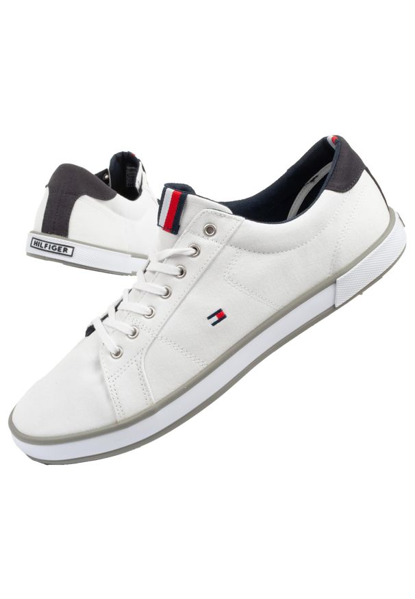 TOMMY HILFIGER - Buty sportowe trampki do chodzenia męskie Tommy Hilfiger. Kolor: biały. Sport: turystyka piesza