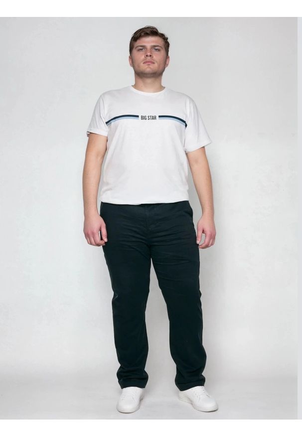 Big-Star - Spodnie męskie chinosy czarne Trevor 906. Okazja: na co dzień. Kolor: czarny. Styl: elegancki, casual, klasyczny