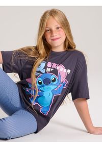 Sinsay - Koszulka Stitch - szary. Kolor: szary #1
