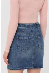 Morgan spódnica jeansowa kolor granatowy mini prosta. Okazja: na co dzień. Kolor: niebieski. Materiał: jeans. Styl: casual #2