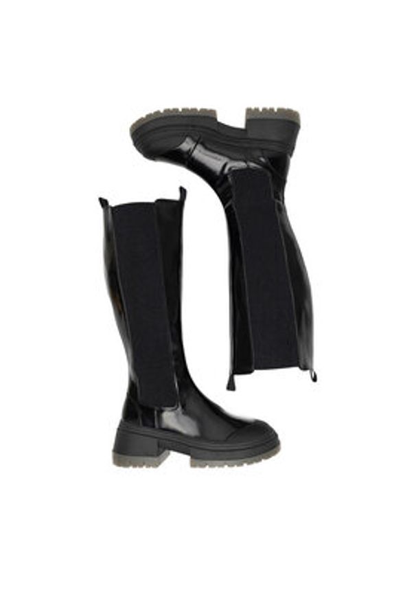 Nine West Kozaki WFA3033-10 Czarny. Kolor: czarny. Materiał: materiał