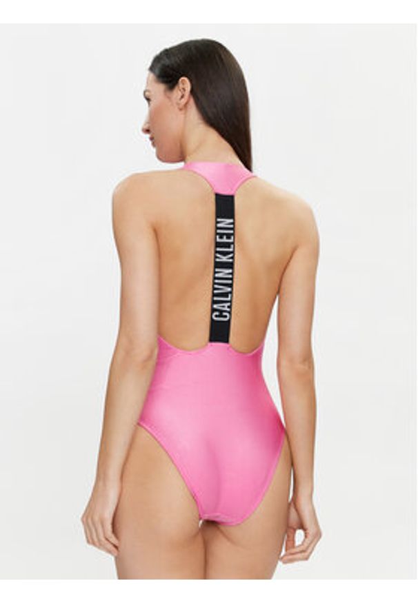 Calvin Klein Swimwear Strój kąpielowy KW0KW02407 Różowy. Kolor: różowy. Materiał: syntetyk