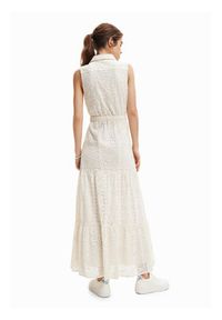 Desigual Sukienka koszulowa Moon 23SWVW59 Écru Regular Fit. Materiał: bawełna, syntetyk. Typ sukienki: koszulowe #4