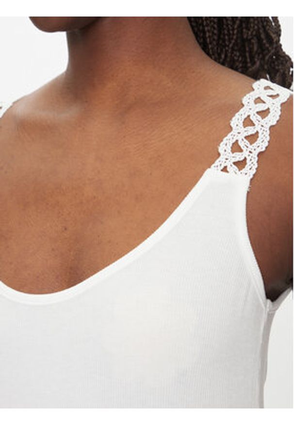 Morgan Top 251-DOUBI Biały Slim Fit. Kolor: biały. Materiał: wiskoza