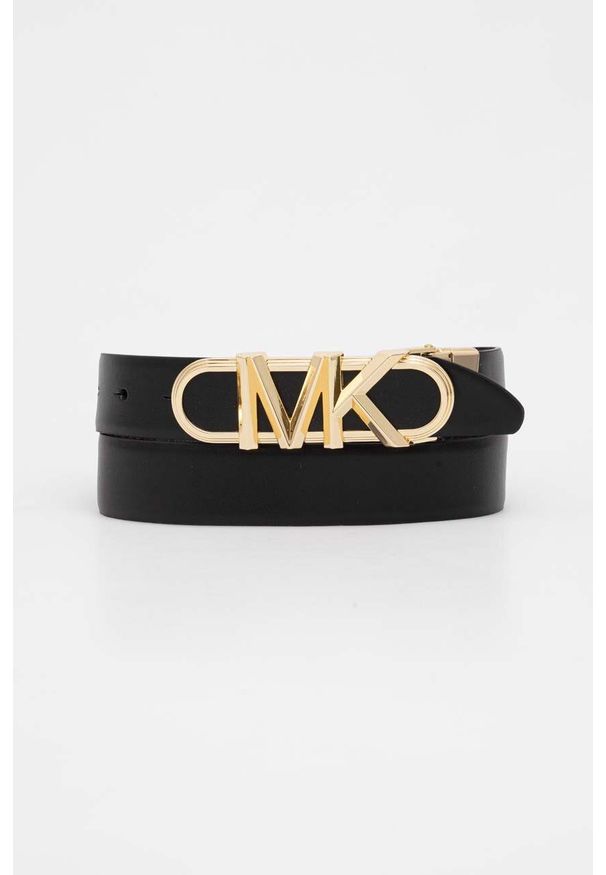 MICHAEL Michael Kors pasek dwustronny damski kolor czarny. Kolor: czarny