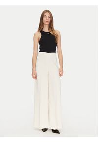 TwinSet - TWINSET Spodnie palazzo 251TP2102 Écru Wide Leg. Materiał: syntetyk