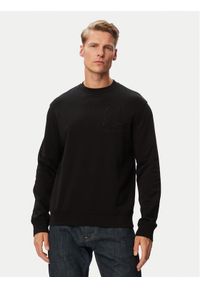 Karl Lagerfeld - KARL LAGERFELD Bluza 705022 563900 Czarny Regular Fit. Typ kołnierza: dekolt w karo. Kolor: czarny. Materiał: bawełna #1