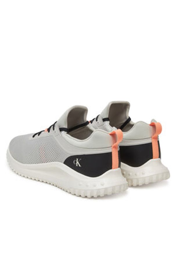 Calvin Klein Jeans Sneakersy Eva Runner Tech Knit YM0YM01293 Szary. Kolor: szary. Materiał: materiał