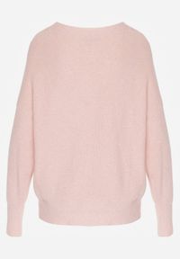 Born2be - Jasnoróżowy Sweter z Domieszką Kaszmiru z Dekoltem w Serek Feralaine. Okazja: na co dzień, na spotkanie biznesowe. Typ kołnierza: dekolt w serek. Kolor: różowy. Materiał: kaszmir. Styl: biznesowy, klasyczny, casual, elegancki #5