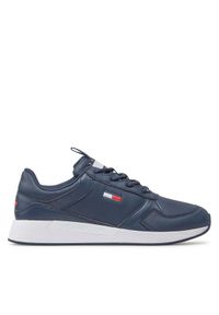 Tommy Jeans Sneakersy Flexi Runner Ess EM0EM01080 Granatowy. Kolor: niebieski. Materiał: skóra #1