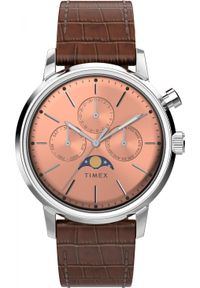 Zegarek Timex Zegarek męski Timex TW2W51100 brązowy. Kolor: brązowy #1