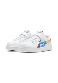 Puma - Dziecięce sneakersy PUMA x TROLLS Caven 2.0 PUMA White Ravish Active Red Pink. Kolor: czerwony, wielokolorowy, różowy, biały