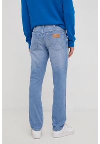 Wrangler jeansy TEXAS SLIM BLUE CHAMP męskie. Kolor: niebieski
