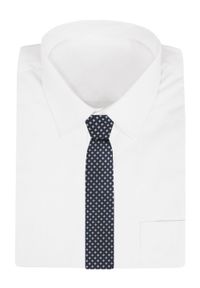 Krawat Męski - Angelo di Monti - Granat, Beżowe Groszki. Kolor: brązowy, beżowy, wielokolorowy. Materiał: tkanina. Wzór: grochy. Styl: elegancki, wizytowy