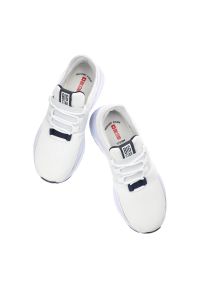 Big-Star - Białe Sneakersy Big Star Damskie Stylowe Buty. Okazja: na co dzień. Kolor: biały. Materiał: skóra ekologiczna, materiał. Szerokość cholewki: normalna. Wzór: aplikacja #2