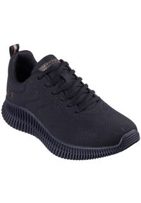skechers - Adidasy Skechers Bobs Geo How Marvelous, Kobiety. Kolor: czarny. Materiał: skóra ekologiczna, materiał. Model: Skechers Sport. Sport: turystyka piesza