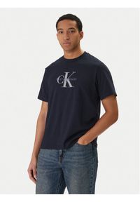 Calvin Klein Jeans T-Shirt Hero Monologo LV04RB862G Granatowy Regular Fit. Kolor: niebieski. Materiał: bawełna #1