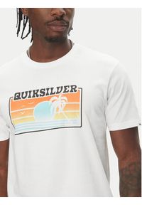 Quiksilver T-Shirt EQYZT08065 Biały Regular Fit. Kolor: biały. Materiał: bawełna #4