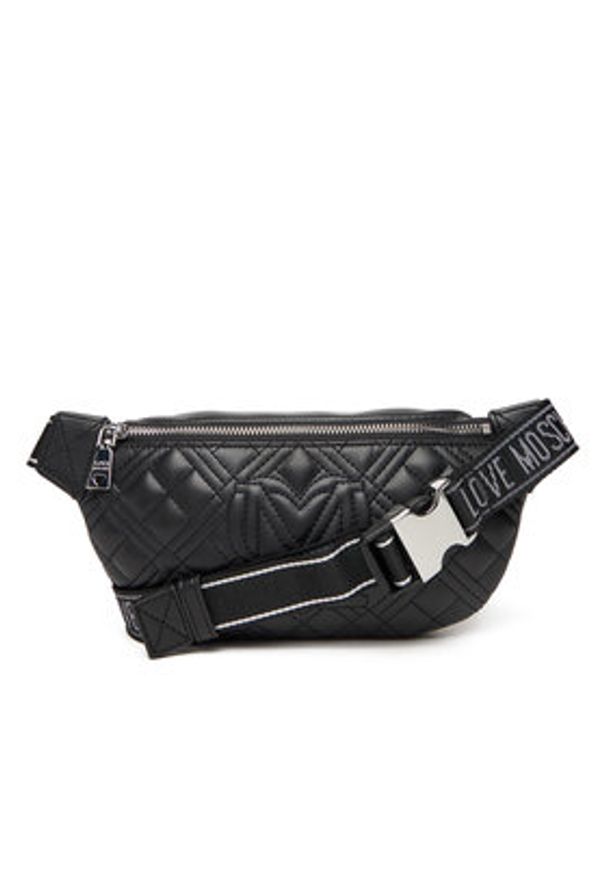 Love Moschino - LOVE MOSCHINO Saszetka nerka JC4003PP0NLA000B Czarny. Kolor: czarny. Materiał: skóra