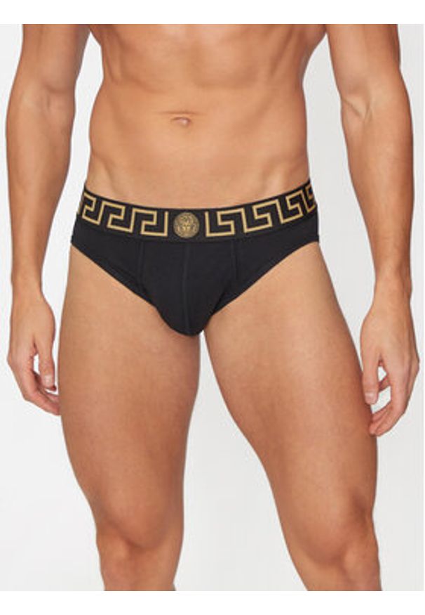 VERSACE - Versace Komplet slipów AU10180 1A10011 Czarny. Kolor: czarny. Materiał: bawełna