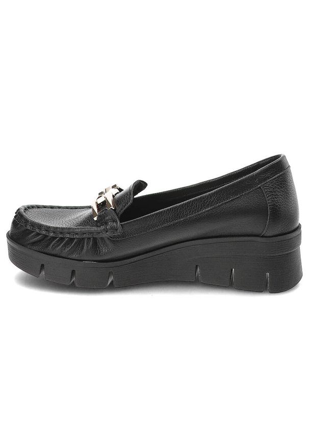 Czarne Półbuty Armodo Stylowe Obuwie Damskie. Kolor: czarny. Materiał: skóra. Styl: elegancki