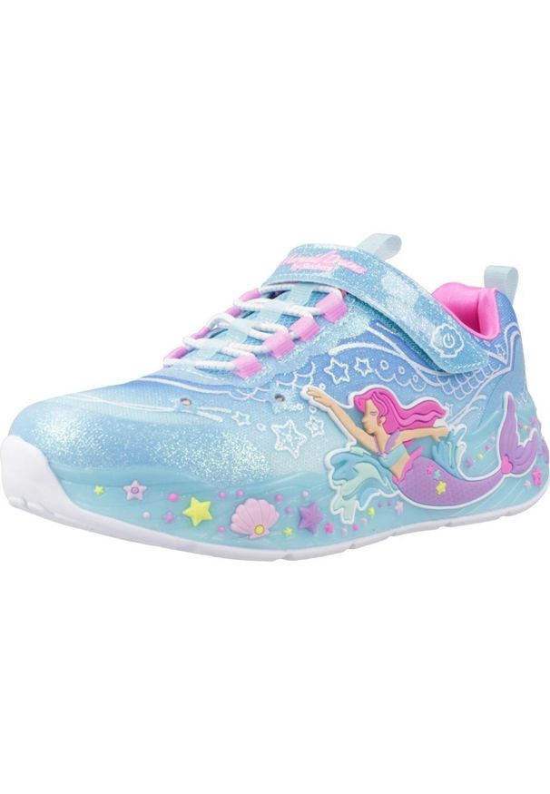 skechers - Buty sportowe Sneakersy dziewczęce, Mermaid Dreams. Okazja: na co dzień. Kolor: niebieski. Materiał: materiał