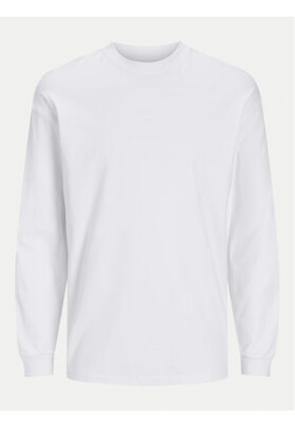 Jack & Jones Longsleeve Urban Edge 12256422 Biały Loose Fit. Kolor: biały. Materiał: bawełna. Długość rękawa: długi rękaw