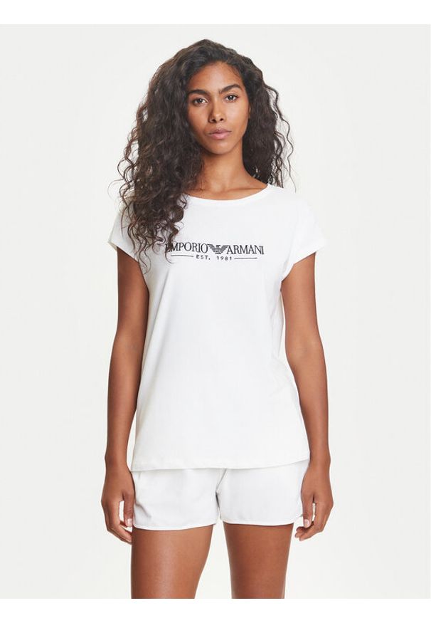 Emporio Armani Underwear Piżama EW000495 AF10881 U1131 Biały Regular Fit. Kolor: biały. Materiał: bawełna