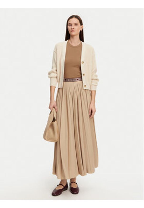 Weekend Max Mara Spódnica plisowana Bleu 2515771031 Beżowy Regular Fit. Kolor: beżowy. Materiał: syntetyk