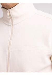 Big-Star - Bluza męska rozpinana ze stójką kremowa Wlador 103. Okazja: na co dzień. Typ kołnierza: kołnierzyk stójkowy. Kolor: kremowy. Materiał: dzianina. Wzór: ze splotem, nadruk. Styl: casual #4