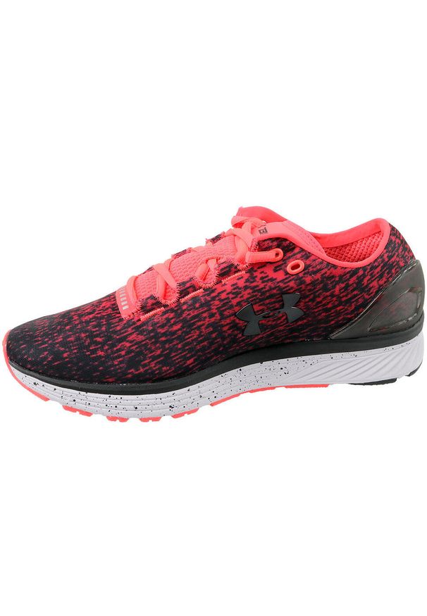 Buty do biegania męskie Under Armour UA Charged Bandit 3 Ombre czarne,czerwone. Zapięcie: sznurówki. Kolor: czerwony. Materiał: syntetyk, tkanina, materiał. Szerokość cholewki: normalna. Sport: bieganie