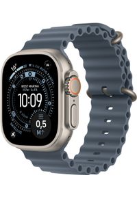 APPLE - Apple Watch Ultra 3 GPS + Cellular 49mm Natural Titanium Case with Anchor Blue Ocean Band