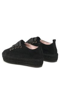 Manebi Espadryle Lace-Up Espadrilles R 2.2 E0 Czarny. Kolor: czarny. Materiał: zamsz, skóra