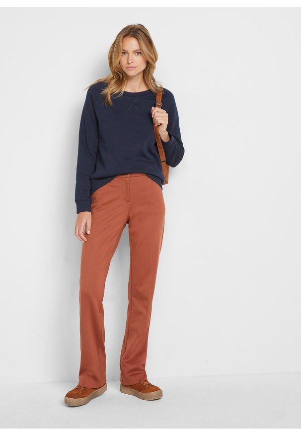 bonprix - Bluza dresowa. Kolor: niebieski. Materiał: dresówka, poliester