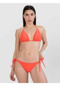 4f - 4F Góra od bikini damska - czerwona XL. Kolor: czerwony. Materiał: materiał, syntetyk, elastan