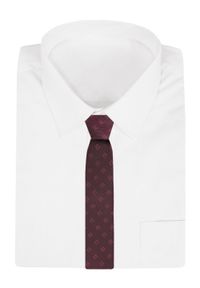 Krawat Męski - Angelo di Monti - Bordo, Grochy. Kolor: czerwony. Materiał: tkanina. Wzór: grochy. Styl: elegancki, wizytowy