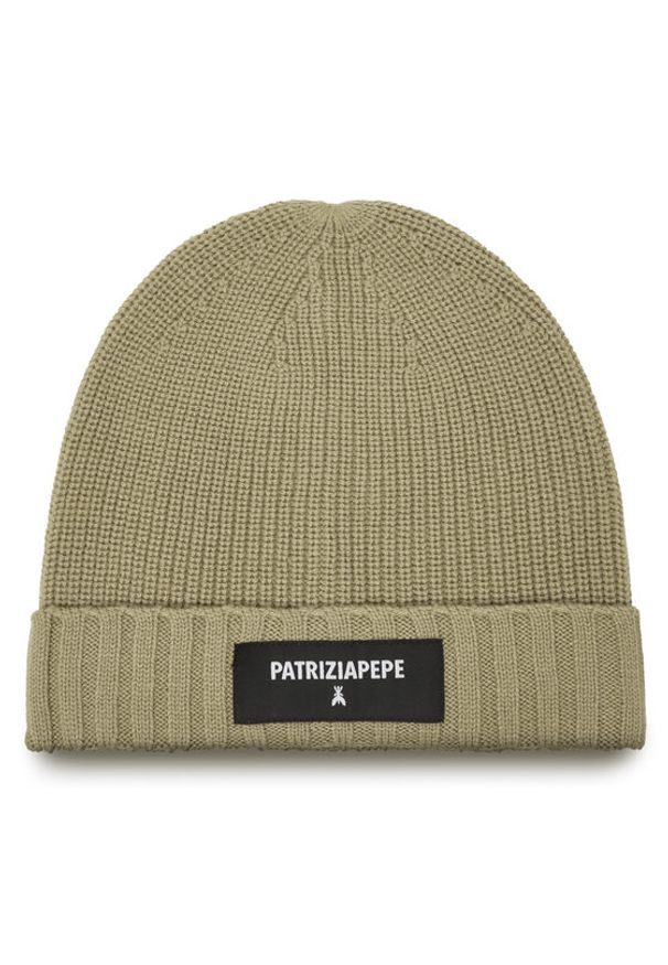 Patrizia Pepe Czapka 2F0111/K9O3A-B848 Szary. Kolor: szary. Materiał: wełna