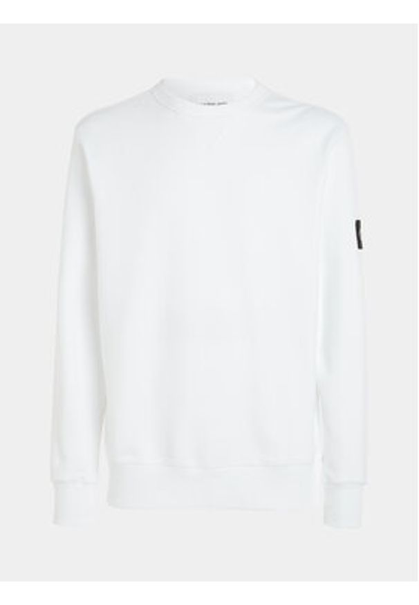 Calvin Klein Jeans Bluza J30J323426 Biały Regular Fit. Kolor: biały. Materiał: bawełna