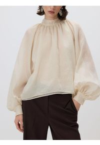 Reserved - Bluzka z lyocellem - złamana biel. Materiał: len #1