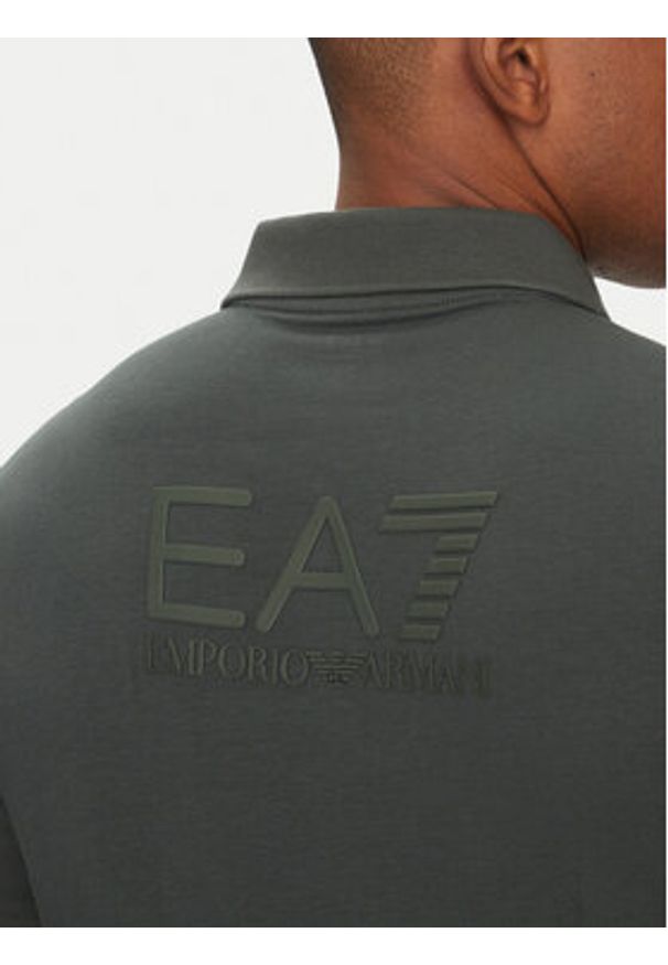 EA7 Emporio Armani Polo 7M000228 AF10373 U8109 Szary Regular Fit. Typ kołnierza: polo. Kolor: szary. Materiał: bawełna