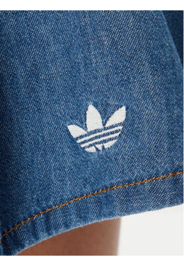Adidas - adidas Spódnica jeansowa KD5523 Niebieski Regular Fit. Kolor: niebieski. Materiał: bawełna