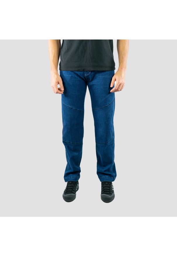 JEANSTRACK - Turia dżinsy escalada spodnie człowiek. Kolor: niebieski. Materiał: poliester, bawełna. Sport: turystyka piesza, wspinaczka