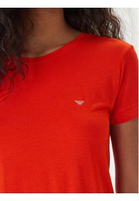 Emporio Armani T-Shirt EW000408 AF19024 U5029 Koralowy Regular Fit. Kolor: pomarańczowy. Materiał: bawełna #5