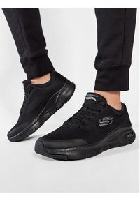 skechers - Skechers Sneakersy Arch Fit 232040/BBK Czarny. Kolor: czarny. Materiał: materiał #3